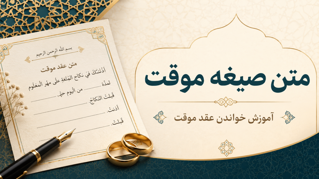 متن صیغه موقت و آموزش خواندن عقد موقت به زبان فارسی و عربی